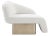 Kaia Modern White Boucle Left Arm Accent Chair For Sale