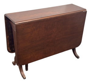 Federal Style Mahogany Drop-Leaf Gateleg Dining Table, Vintage