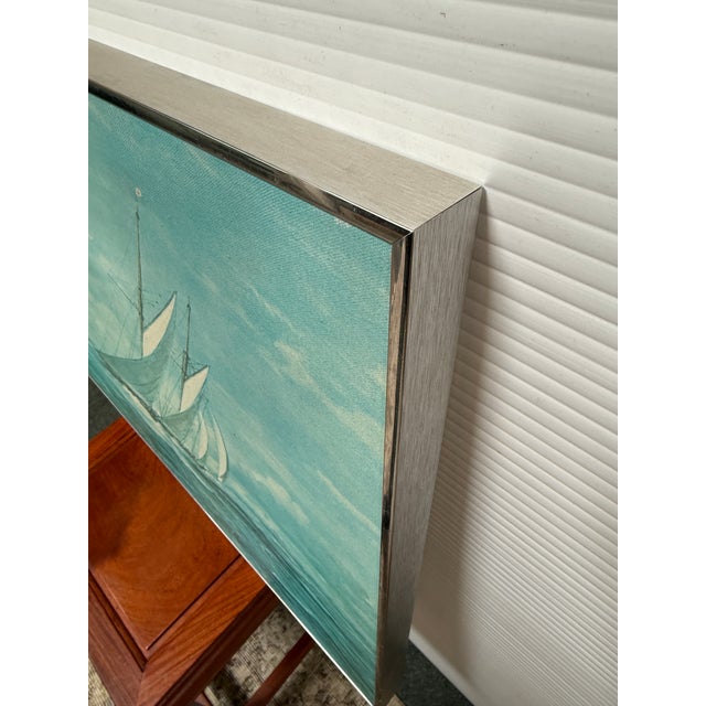 Johannes Holst Sailboat in Wind Original Artwork, Signed Circa 1959 For Sale - Image 11 of 12