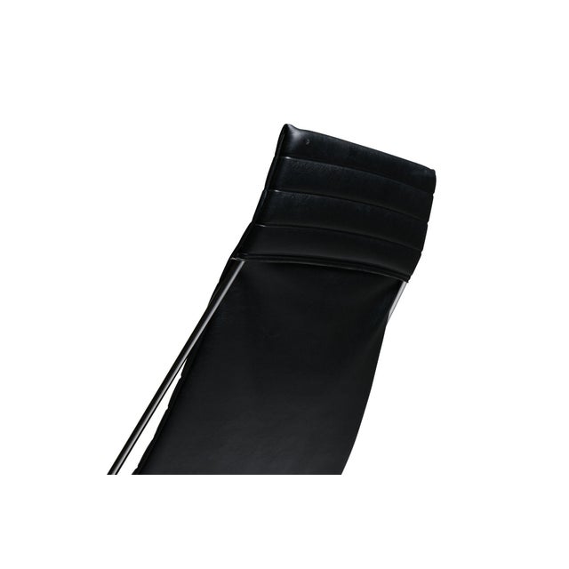 Black Gerald McCabe for Brown Saltman Steel and Walnut Mid-Century Rocking Chair, Attributed For Sale - Image 8 of 12
