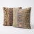 Mid-Century Modern Green Tribal Rug Pillow Cover 24'' X 24'' - Set of Two For Sale - Image 3 of 4
