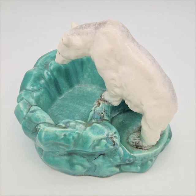 Art Deco Ceramic Bowl with Polar Bear from Ditmar Urbach, 1930s For Sale - Image 8 of 11