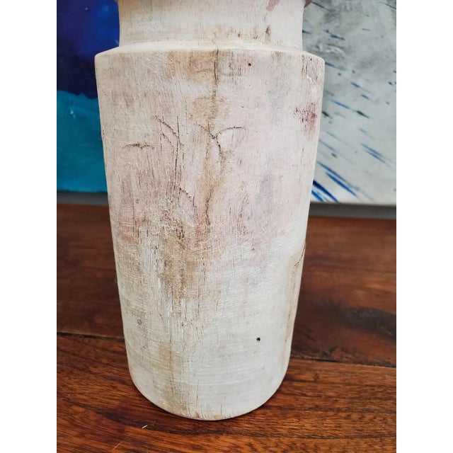 19th Century Pair of 19th Century French Provincial Turned Beech Wood Candlesticks For Sale - Image 5 of 12