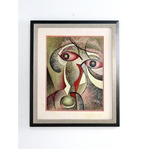 Beige Sam Colpa, 1980s, Paper, Framed For Sale - Image 8 of 13