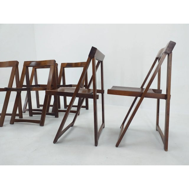 Mid-Century Folding Chairs by Aldo Jacober for Alberto Bazzani, 1960s, Set of 6 For Sale - Image 11 of 15