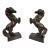 Vintage Bronze Rearing Horse Sculptures or Bookends For Sale