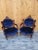Antique Victorian Eastlake Carved His/Her Tufted Chairs Newly Reupholstered in Blue Velvet - Pair For Sale - Image 13 of 13