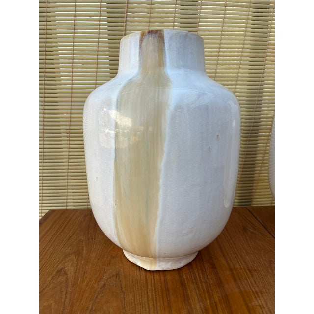 Off-white A Pair of Mid-Century Modern Two-Tone Studio Pottery Ceramic Vases.Circa 1970s For Sale - Image 8 of 18