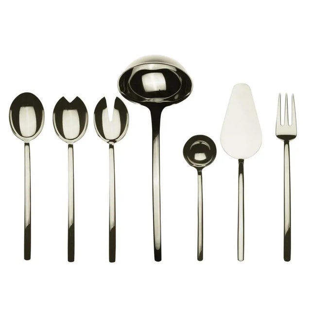 Contemporary Mepra Due 7-Piece Full Serving Set, Champagne For Sale - Image 3 of 3