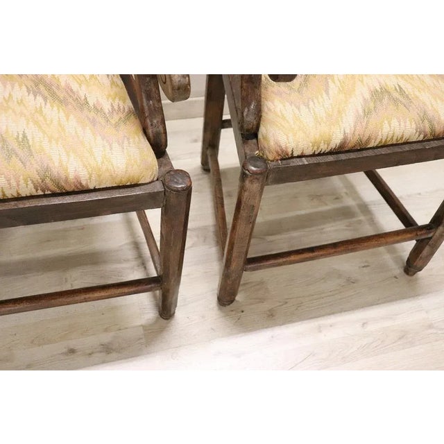 Wood Set of Armchairs in Walnut, 18th Century For Sale - Image 7 of 11