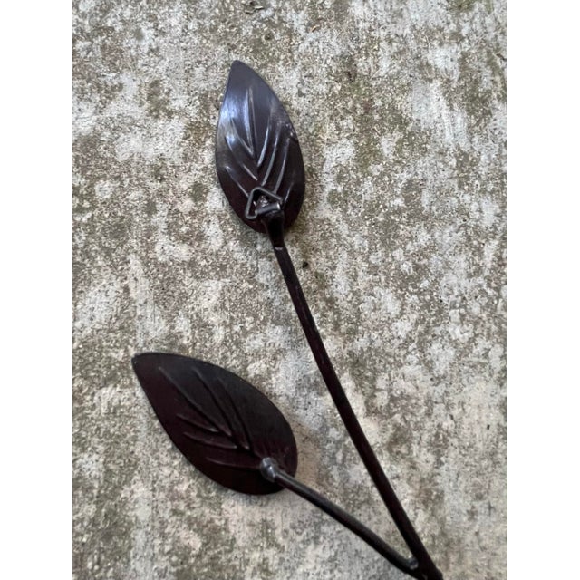 Curtis Jere-Style Metal Gold Amber Leaves Branch Wall Hanging For Sale - Image 10 of 10