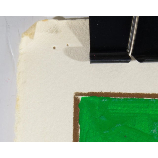 Postmodern 1980s Signed Abstract Mixed Media Painting by Harry Hilson For Sale - Image 3 of 9