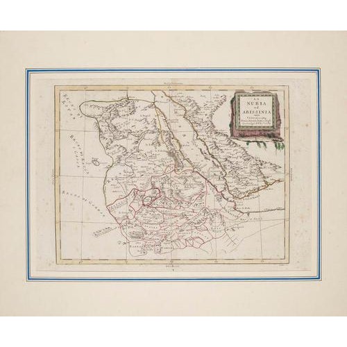 This Map of Nubia and Abissinia is an etching realized by Antonio Zatta in Venice in 1784. The state of preservation of...