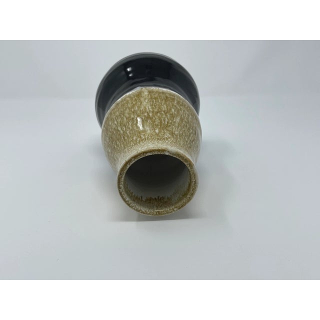 Hand Crafted Ceramic Tri-Color Flower Vase For Sale - Image 4 of 7