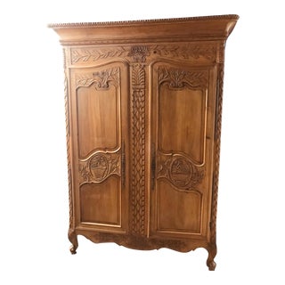 Vintage Country French Armoire For Sale