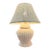 Vintage Wicker Table Desk Lamp, White, 14x19" For Sale