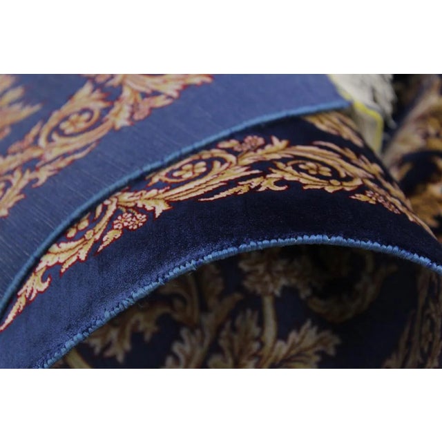 Late 20th Century Early 20th Century Renaissance Art Angels Inspired Silk on Silk Rug 5'1 X 6'5 For Sale - Image 9 of 11