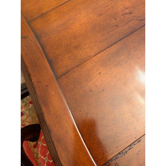 Attributed to Jonathan Charles Rub-Through Dining Table (Black) Country Farmhouse Collection For Sale - Image 11 of 11