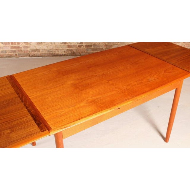 Mid-Century Danish Extendable Teak Dining Table, 1970s For Sale - Image 11 of 12