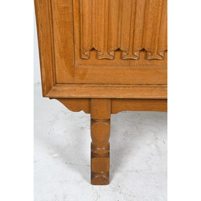 Brown 1970s Vintage Danish Oak Sideboard in the Manner of Henning Kjærnulf For Sale - Image 8 of 16