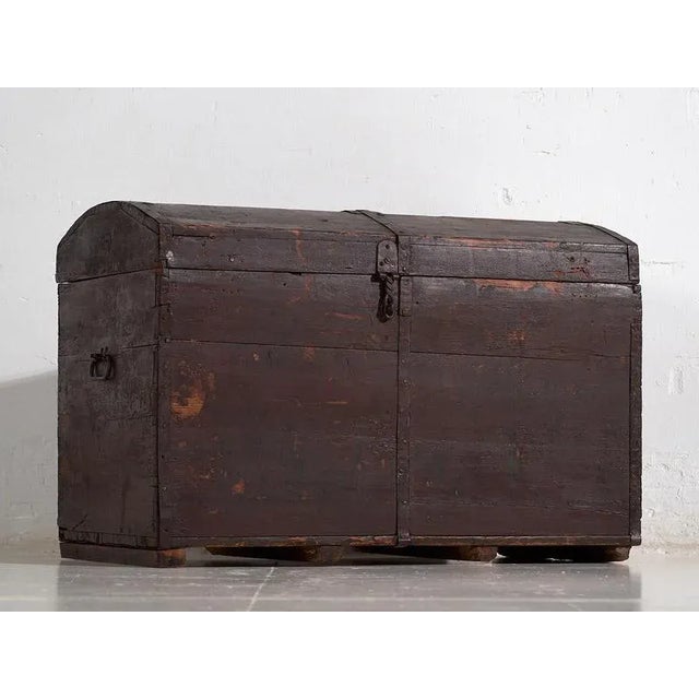 Rustic Small Antique Chest, 1900s For Sale - Image 3 of 8