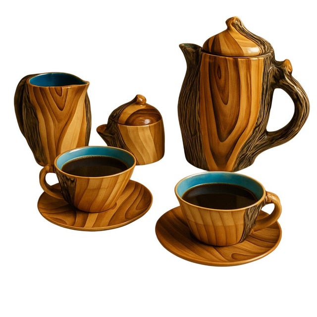 Modern Tea Service by Grandjean-Jourdan for Vallauris, 1955, Set of 7 For Sale - Image 15 of 15