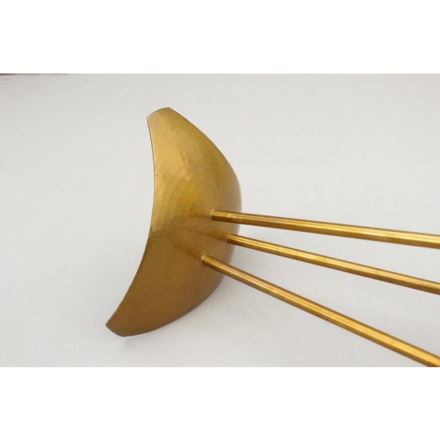 Goldenrod Bauhaus Floor Candleholder in Brass by Alfred Schäfter, Germany, 1930 For Sale - Image 8 of 10