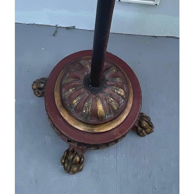 Wood Large Six Sided Venetian Carved Gilded Baroque Hall Lantern, 17th Century For Sale - Image 7 of 13