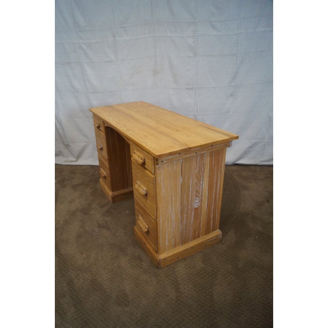 Vintage Brandt Ranch Oak Kneehole Writing Desk Chairish