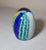 Blue Vintage Hand Blown Italian Murano Art Studio Glass Egg Shaped Paperweight For Sale - Image 8 of 8