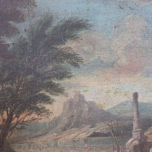 Coastal Landscape, 18th Century, Oil Painting on Canvas For Sale - Image 14 of 15