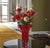 Glass Vintage Fazzoletto Murano Textured Red Art Glass Vase For Sale - Image 7 of 14