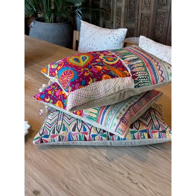 Karny Antique Tribal Grain Sack Pillow For Sale - Image 12 of 15