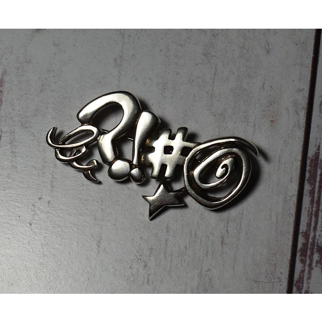 Metal Mid 20th Century Artisan Sterling Silver Pin Brooch Fun Humor For Sale - Image 7 of 14