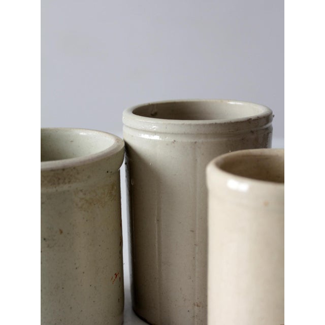 Antique Stoneware Kitchen Crocks Set of 3 For Sale - Image 12 of 17