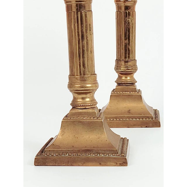 18th Century Circa 1780 English Neoclassical Provincial Candlesticks, a Pair For Sale - Image 5 of 6
