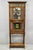 Antique English Art Nouveau Oak Wood & Green Tile Coat Rack Umbrella Stand Hall Tree. Item features a central beveled...