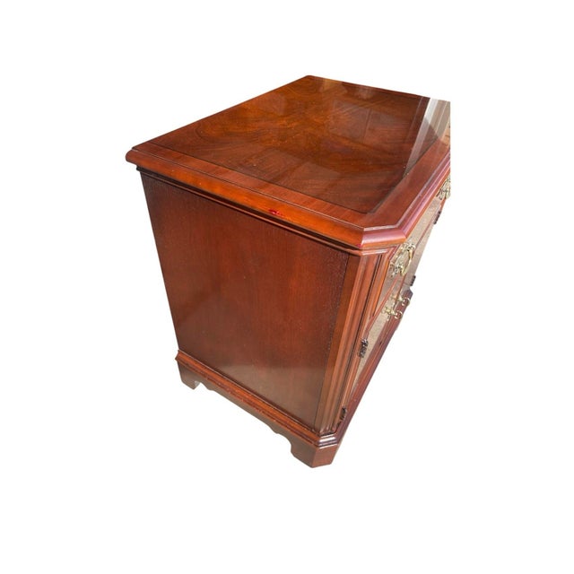 Drexel Chippendale Cherry Flame Mahogany Nightstands For Sale In Chicago - Image 6 of 7