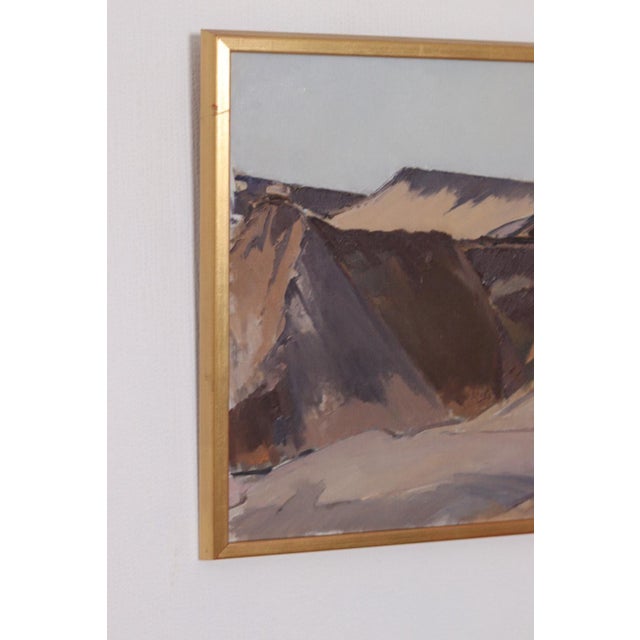 Original Swedish Oil on Canvas – “Cliffs” by Gustav-Adolf Johansson – Vintage & Framed – 49.5 × 54.5 cm (19.5" × 21.5") A...
