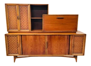 Mid Century Modern Danish Teak Credenza, Sideboard, Bar or Cocktail Cabinet
