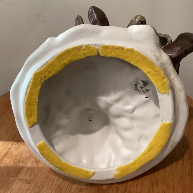 Antique Collectible Large Capodimonte Hand Painted Porcelain Cobbler Figurine Black Stamp For Sale - Image 10 of 12