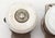 Antique door knob set with a white porcelain door knob and a nickel plated brass keyhole back plate. The backing of the...