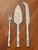 Mid-Century Modern Vintage Hollywood Regency Faux Bamboo Silver Plate Charcuterie & Cheese Serving Set - 3 Pieces For Sale - Image 3 of 8