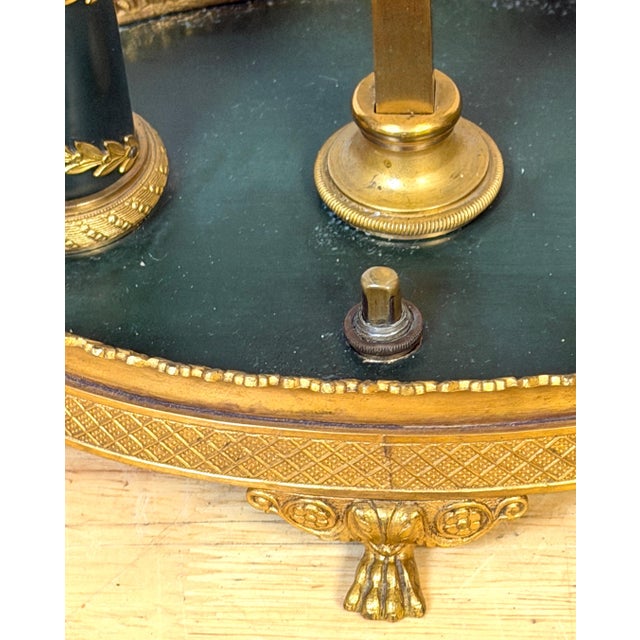 French Empire-Style Bouillotte Lamp with Napoleonic Eagle Motif, circa 1925 For Sale - Image 14 of 16