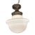 Visual Comfort School House White Semi-Flush Pendant For Sale