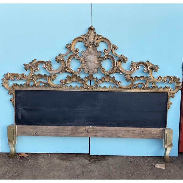 Rococo Early 20th Century Vintage Rococo Queen Headboard For Sale - Image 3 of 3