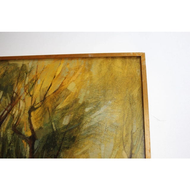 Gill Levin "Lakeside" Landscape Oil on Canvas For Sale - Image 10 of 12