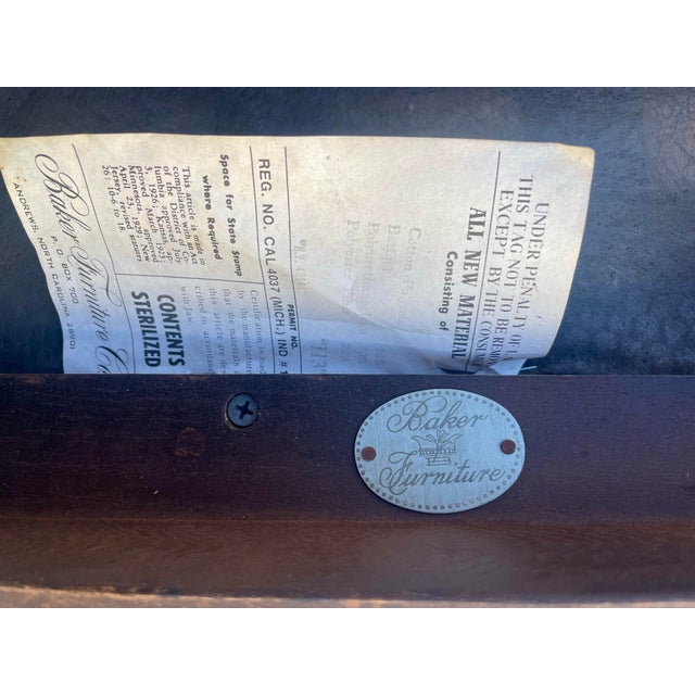 Mid 20th Century Michael Taylor for Baker Asian Inspired Horseshoe Back Single Chair For Sale - Image 11 of 12