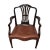 Brass Georgian Style Mahogany Armchair W/Leather Upholstery For Sale - Image 8 of 8
