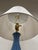 Blue Vintage Ribbed Blue Murano Lamp For Sale - Image 8 of 10